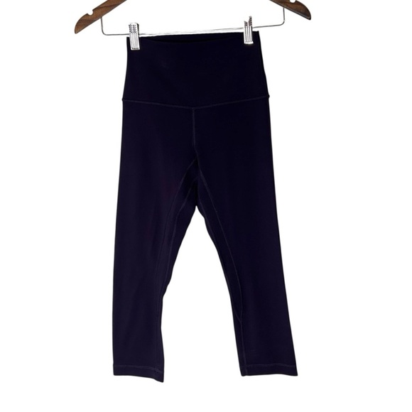 Lululemon Align Crop *19" Black Grape High Waisted Cropped Leggings- Size 2 - Picture 2 of 13